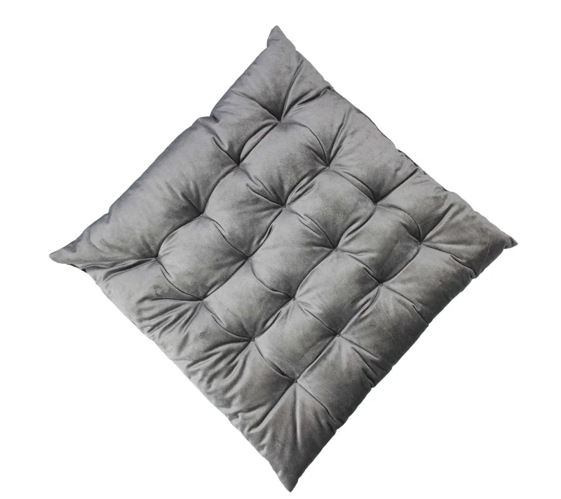 2er Pack Matratzenkissen Boxkissen 42x42x8 in sehr edler Samt Optik Flora