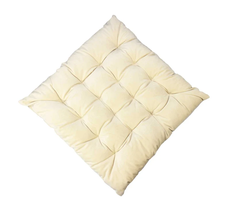2er Pack Matratzenkissen Boxkissen 42x42x8 in sehr edler Samt Optik Flora