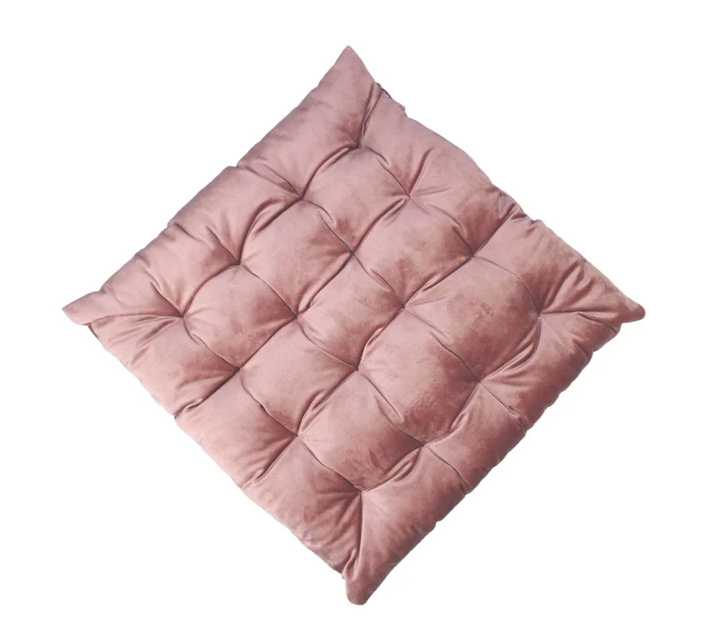 2er Pack Matratzenkissen Boxkissen 42x42x8 in sehr edler Samt Optik Flora