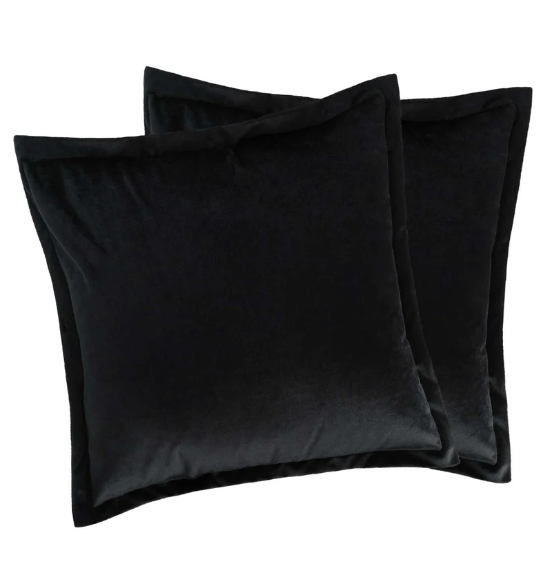 2er Pack Matratzenkissen Boxkissen 42x42x8 in sehr edler Samt Optik Flora