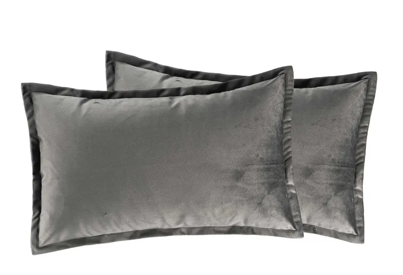 2er Pack Matratzenkissen Boxkissen 42x42x8 in sehr edler Samt Optik Flora