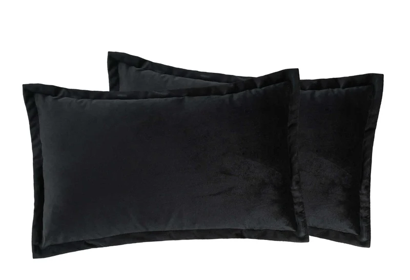 2er Pack Matratzenkissen Boxkissen 42x42x8 in sehr edler Samt Optik Flora