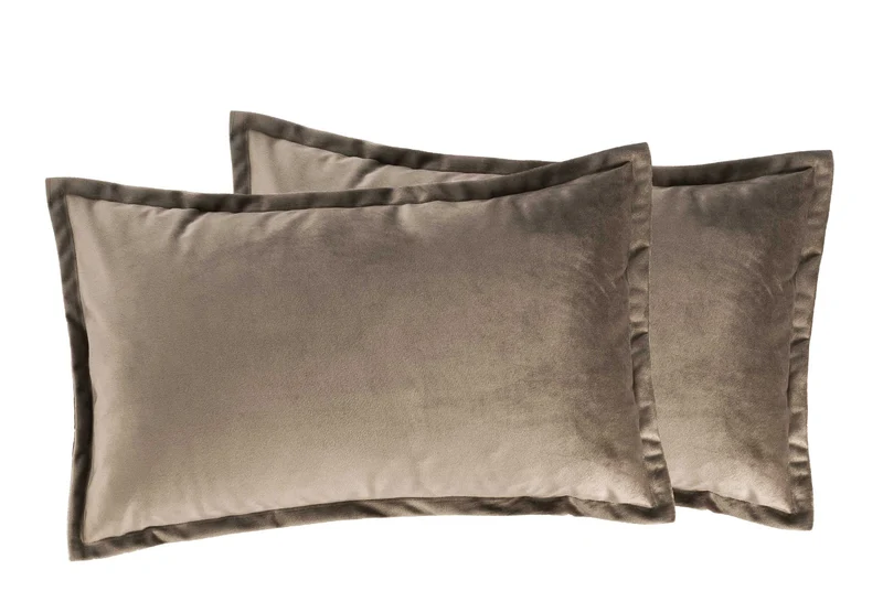 2er Pack Matratzenkissen Boxkissen 42x42x8 in sehr edler Samt Optik Flora
