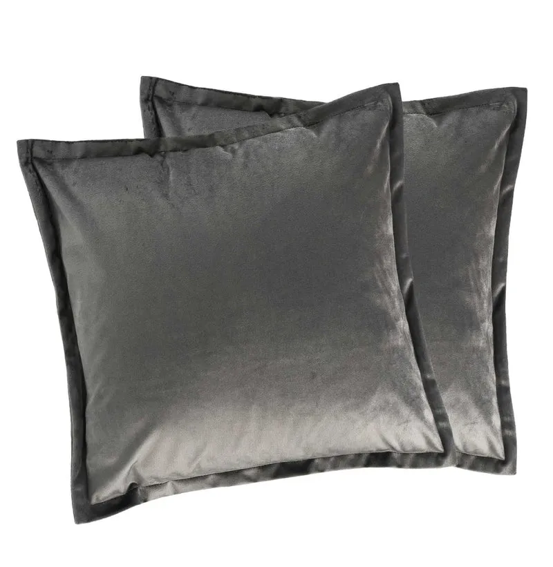 2er Pack Matratzenkissen Boxkissen 42x42x8 in sehr edler Samt Optik Flora