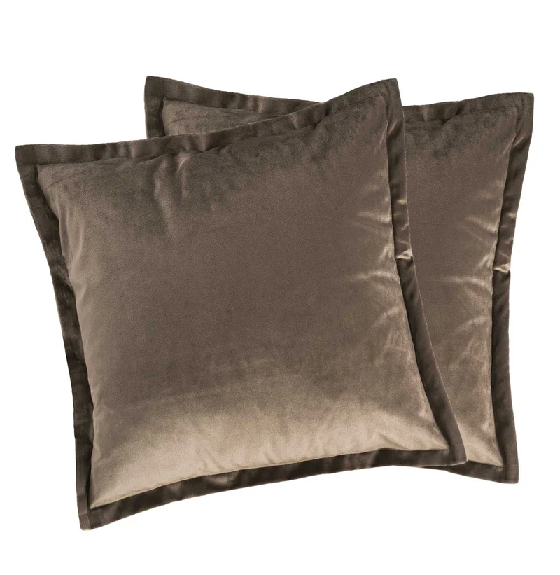 2er Pack Matratzenkissen Boxkissen 42x42x8 in sehr edler Samt Optik Flora