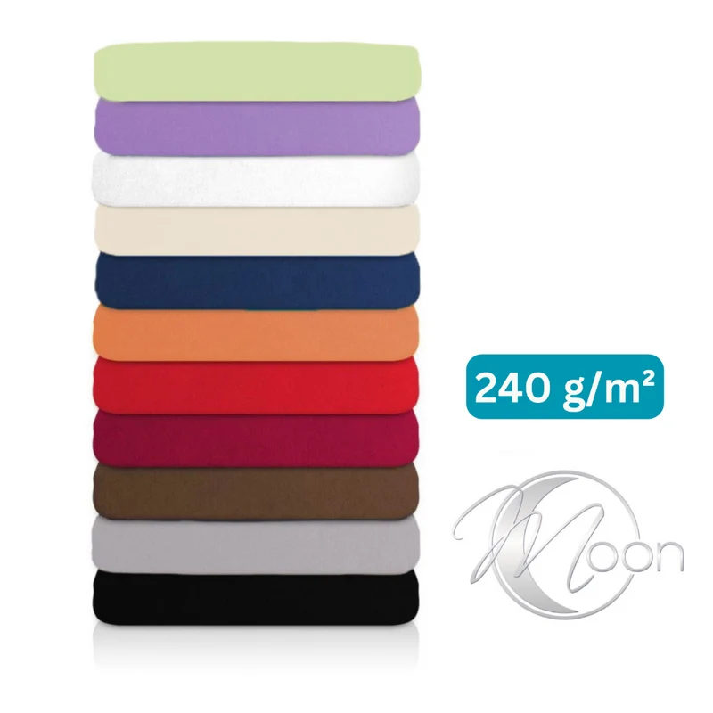 Spannbetttuch 180x200-200x220 cm Spannbettlaken 240g/m² MOON Line Platin