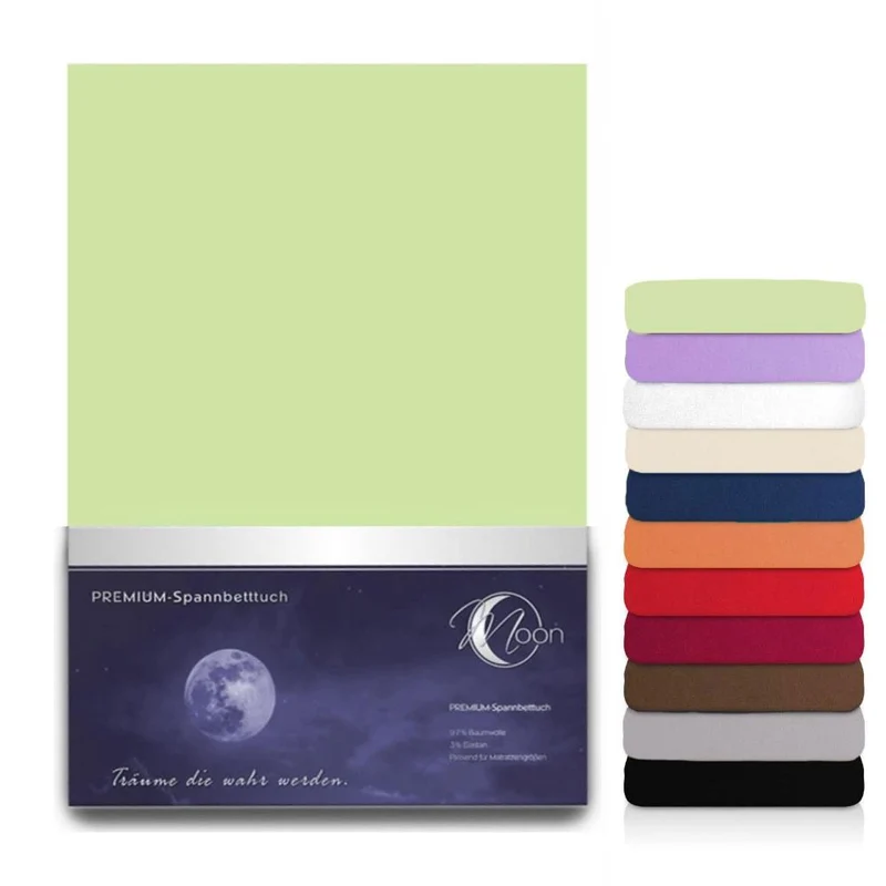 Spannbetttuch 180x200-200x220 cm Spannbettlaken 240g/m² MOON Line Platin