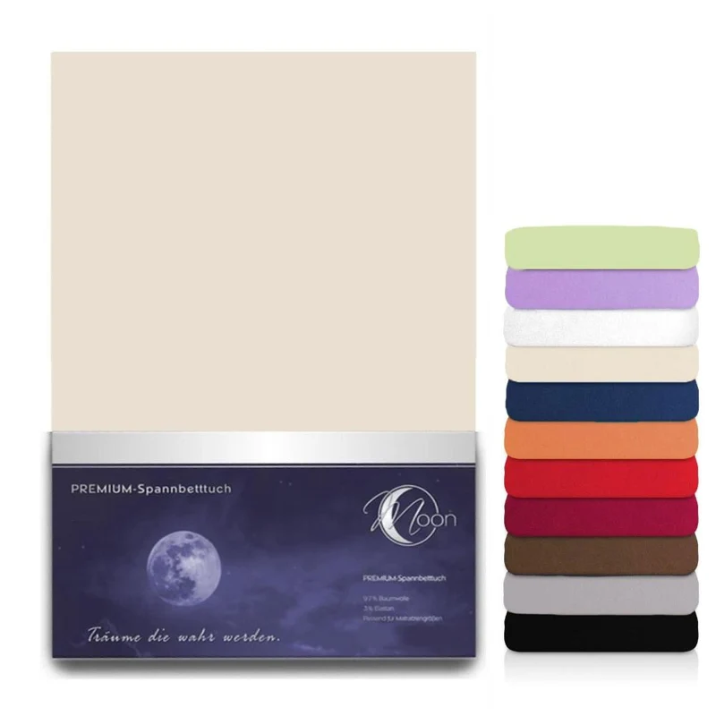 Spannbetttuch 180x200-200x220 cm Spannbettlaken 240g/m² MOON Line Platin