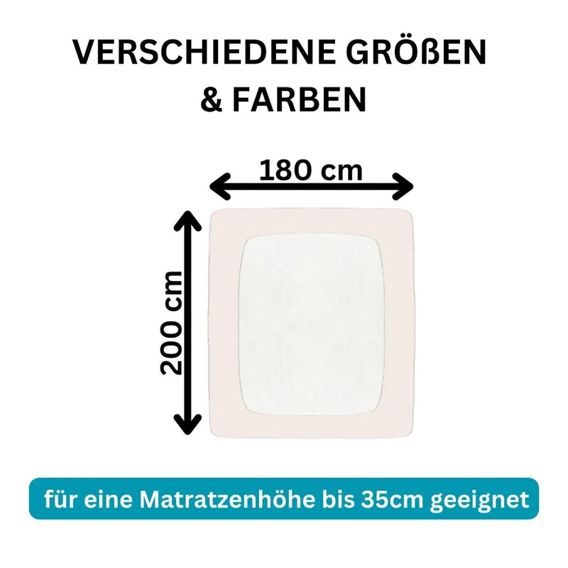 Spannbetttuch 180x200-200x220 cm Spannbettlaken 240g/m² MOON Line Platin