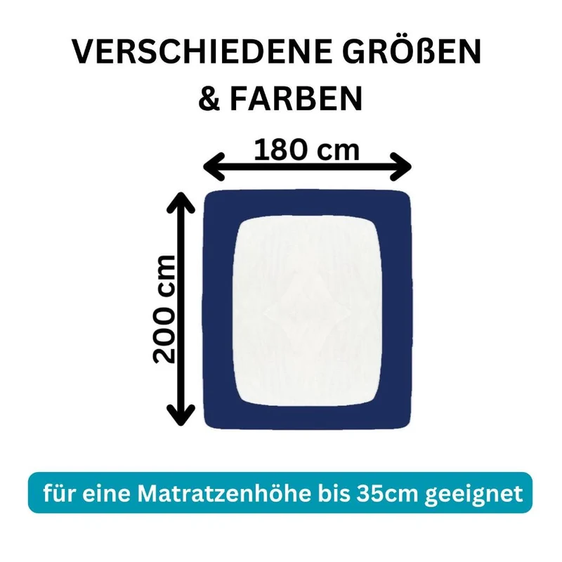 Spannbetttuch 180x200-200x220 cm Spannbettlaken 240g/m² MOON Line Platin