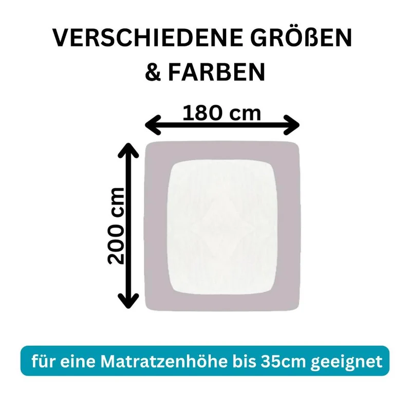 Spannbetttuch 180x200-200x220 cm Spannbettlaken 240g/m² MOON Line Platin