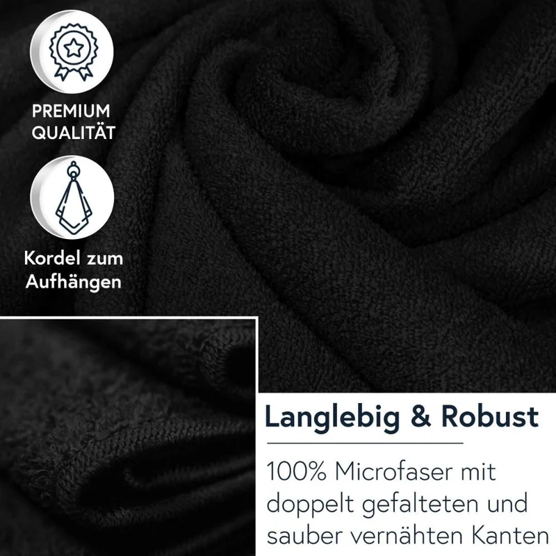 Friseurhandtuch Microfaser Duschtuch Handtuch Gästetuch mit Aufhänger Floringo