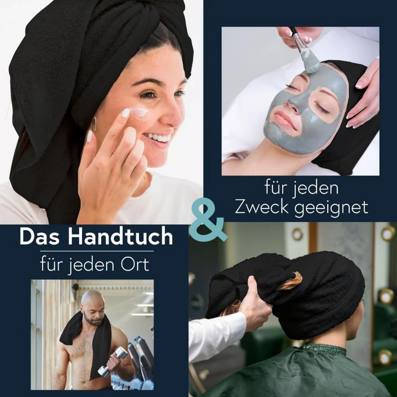 Friseurhandtuch Microfaser Duschtuch Handtuch Gästetuch mit Aufhänger Floringo