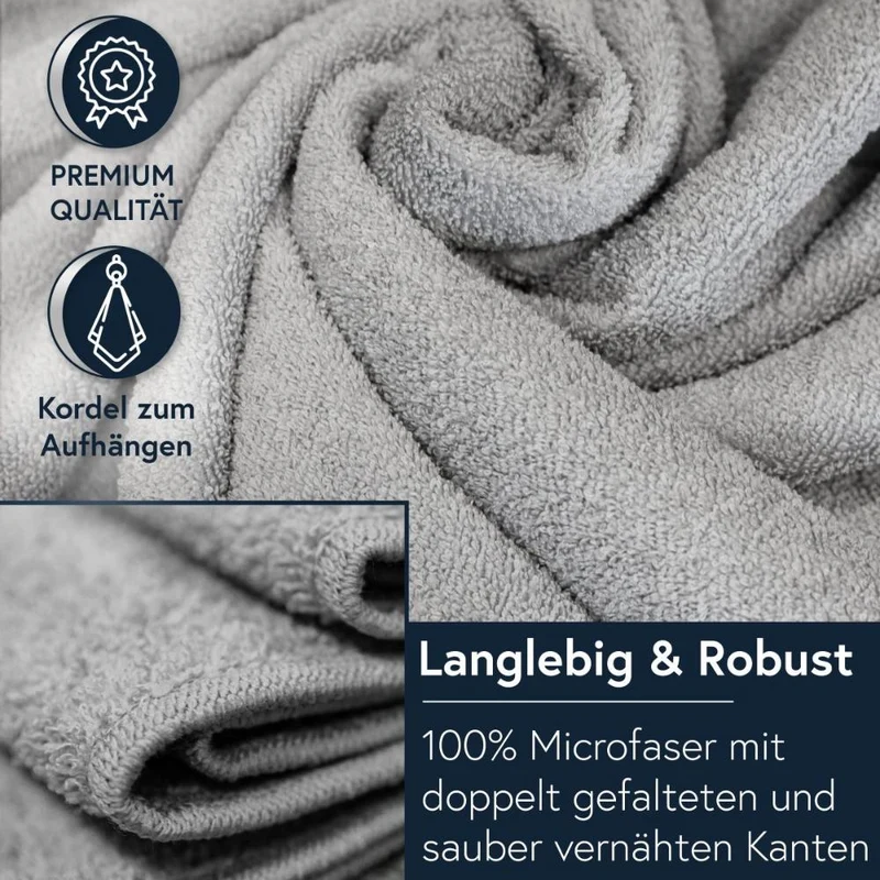 Friseurhandtuch Microfaser Duschtuch Handtuch Gästetuch mit Aufhänger Floringo