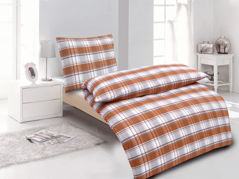 Biber Bettwäsche Premium Baumwolle buntgewebt Valdez 135x200 / 80x80
