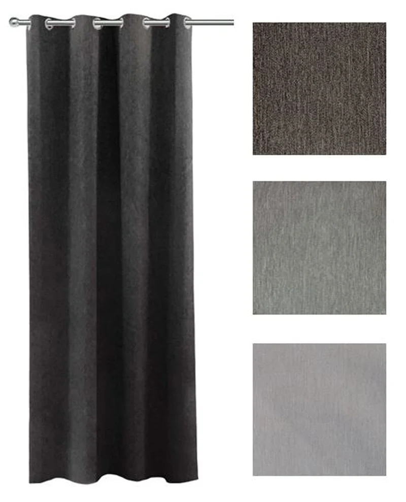 2er Pack Goldmond Vorhang Halbverdunkelung fein meliert Neapel 140x245cm