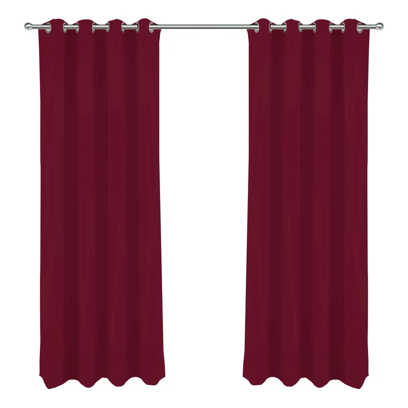 2er Pack Ösenvorhang 140x245cm Vorhang Halbverdunkelung Goldmond Venedig
