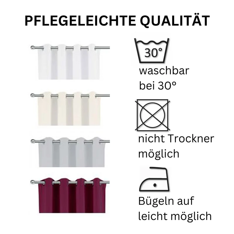 2er Pack Ösenvorhang 140x245cm Vorhang Halbverdunkelung Goldmond Venedig