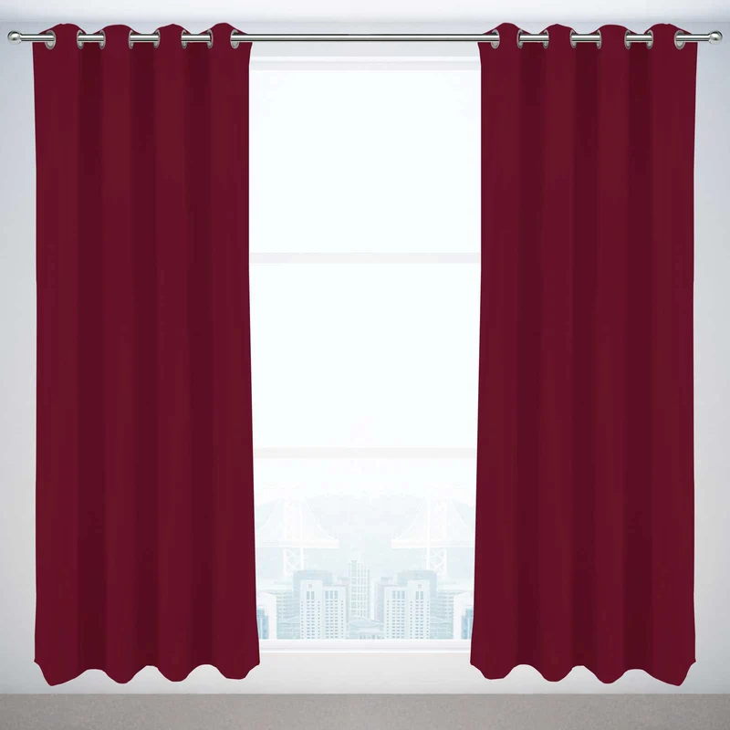 2er Pack Ösenvorhang 140x245cm Vorhang Halbverdunkelung Goldmond Venedig