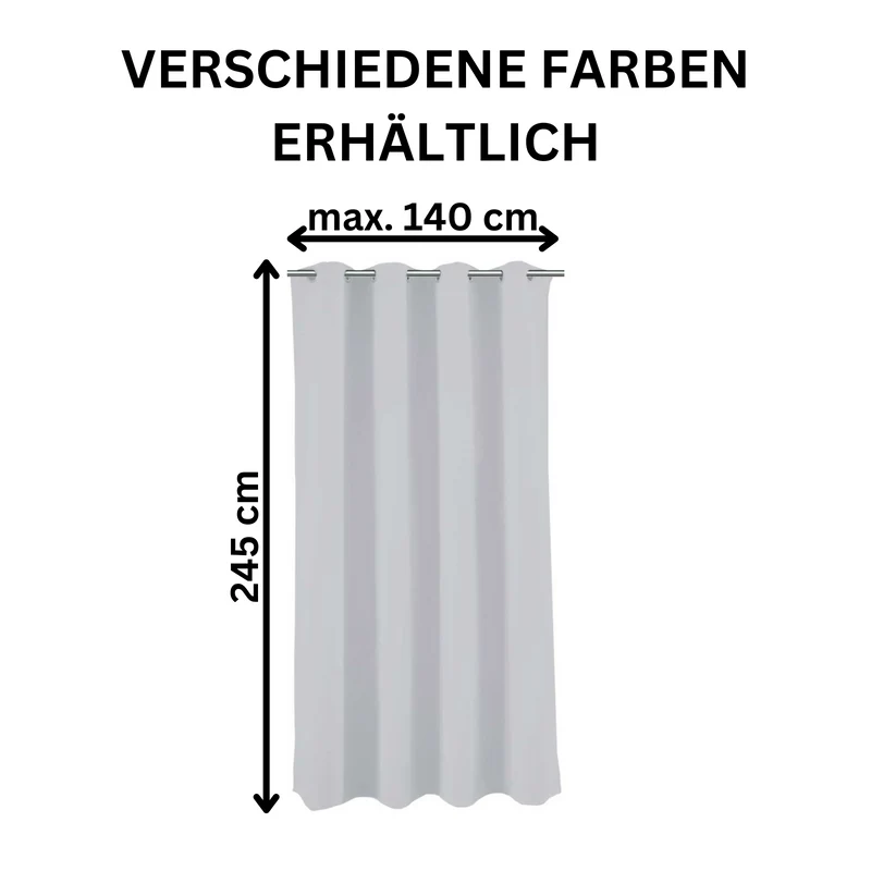 2er Pack Ösenvorhang 140x245cm Vorhang Halbverdunkelung Goldmond Venedig