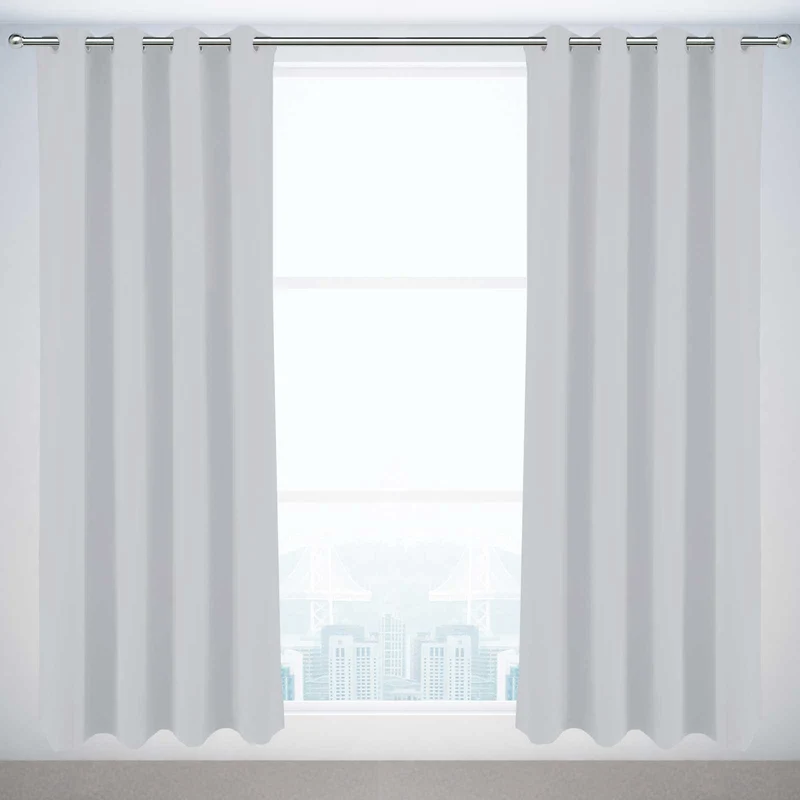 2er Pack Ösenvorhang 140x245cm Vorhang Halbverdunkelung Goldmond Venedig