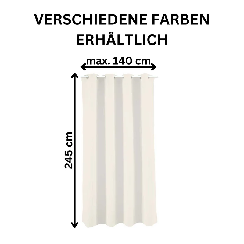 2er Pack Ösenvorhang 140x245cm Vorhang Halbverdunkelung Goldmond Venedig