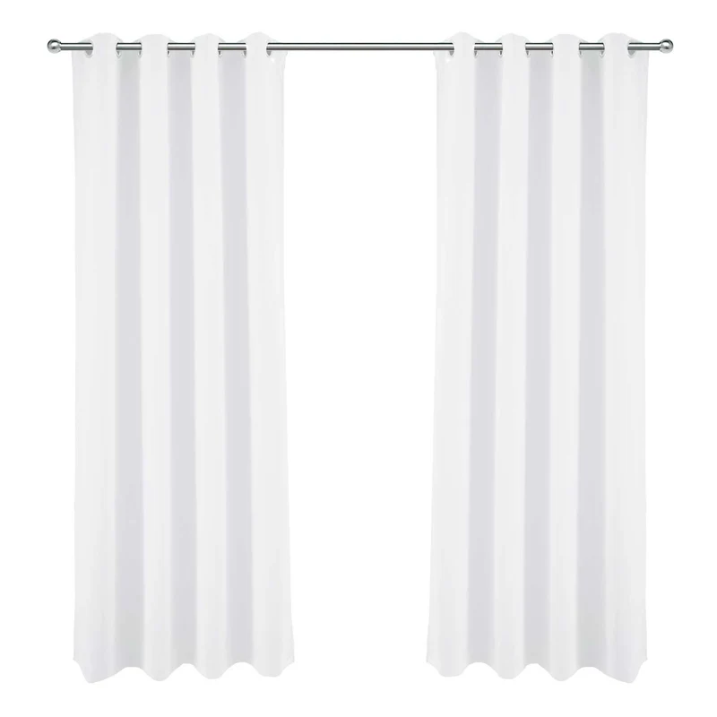 2er Pack Ösenvorhang 140x245cm Vorhang Halbverdunkelung Goldmond Venedig