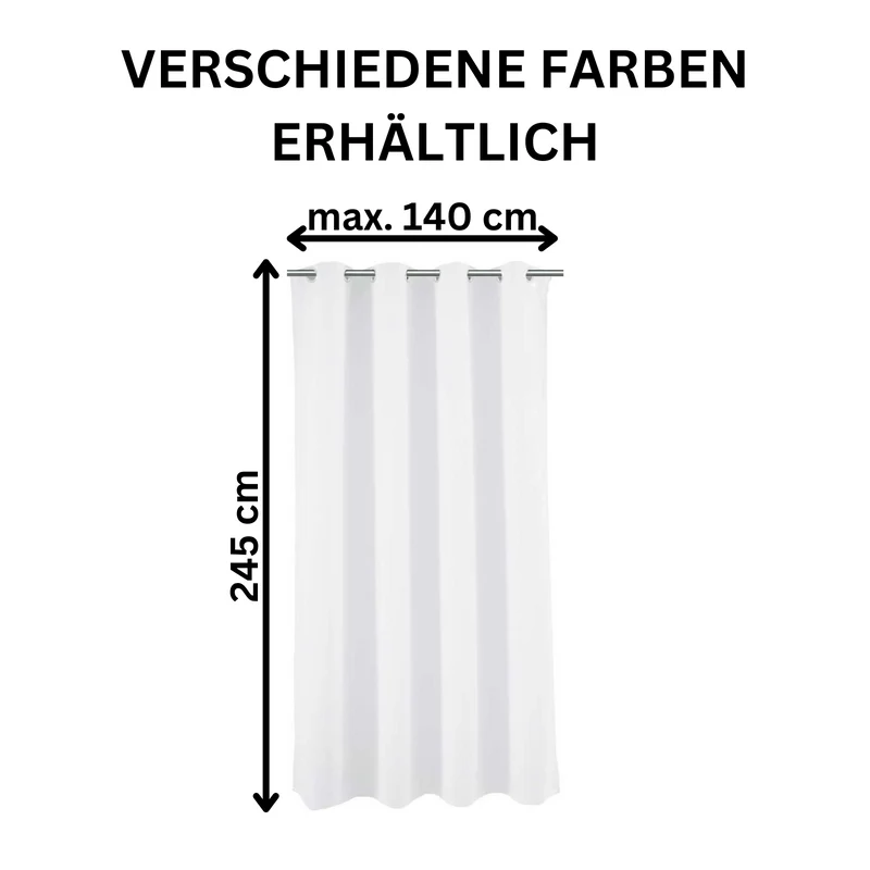 2er Pack Ösenvorhang 140x245cm Vorhang Halbverdunkelung Goldmond Venedig