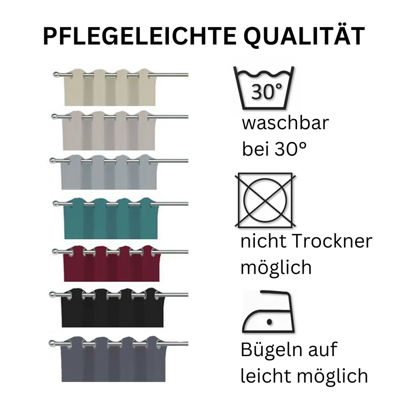 2er Pack Verdunkelungsvorhang 140x245cm Vorhang Verdunkelung Ösen Goldmond London