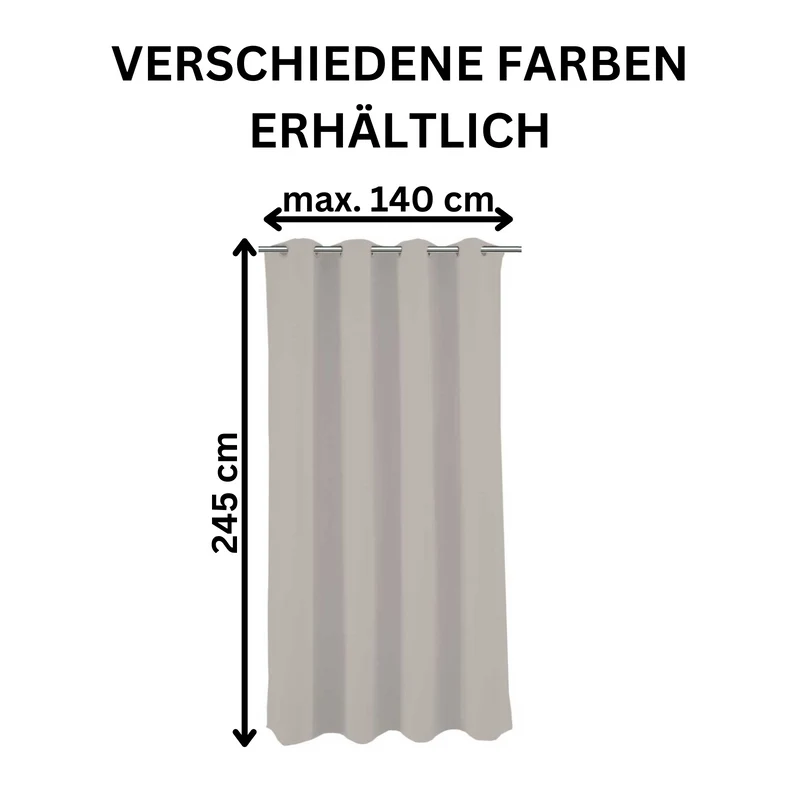 2er Pack Verdunkelungsvorhang 140x245cm Vorhang Verdunkelung Ösen Goldmond London
