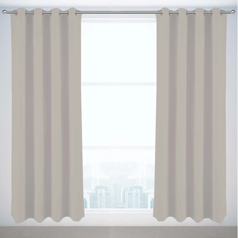 2er Pack Verdunkelungsvorhang 140x245cm Vorhang Verdunkelung Ösen Goldmond London