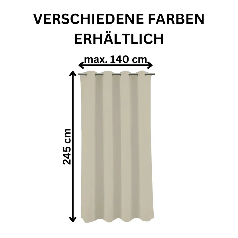 2er Pack Verdunkelungsvorhang 140x245cm Vorhang Verdunkelung Ösen Goldmond London