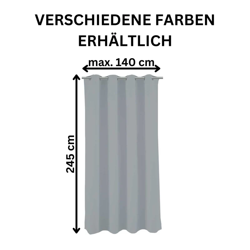 2er Pack Verdunkelungsvorhang 140x245cm Vorhang Verdunkelung Ösen Goldmond London