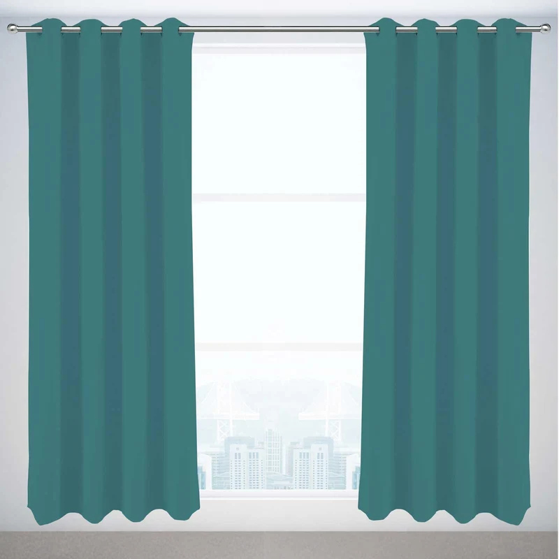 2er Pack Verdunkelungsvorhang 140x245cm Vorhang Verdunkelung Ösen Goldmond London