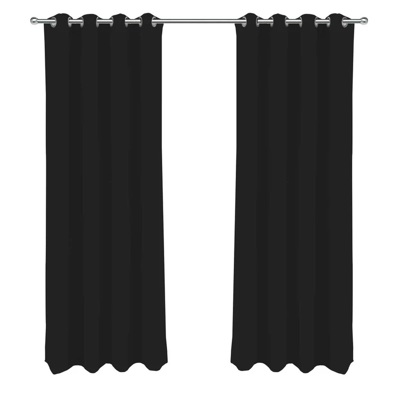 2er Pack Verdunkelungsvorhang 140x245cm Vorhang Verdunkelung Ösen Goldmond London