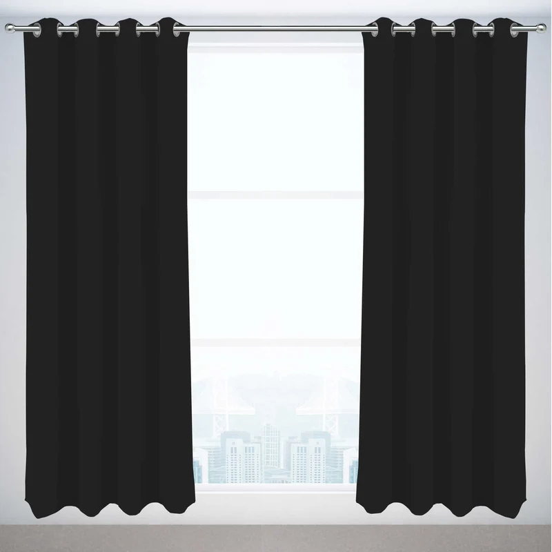 2er Pack Verdunkelungsvorhang 140x245cm Vorhang Verdunkelung Ösen Goldmond London