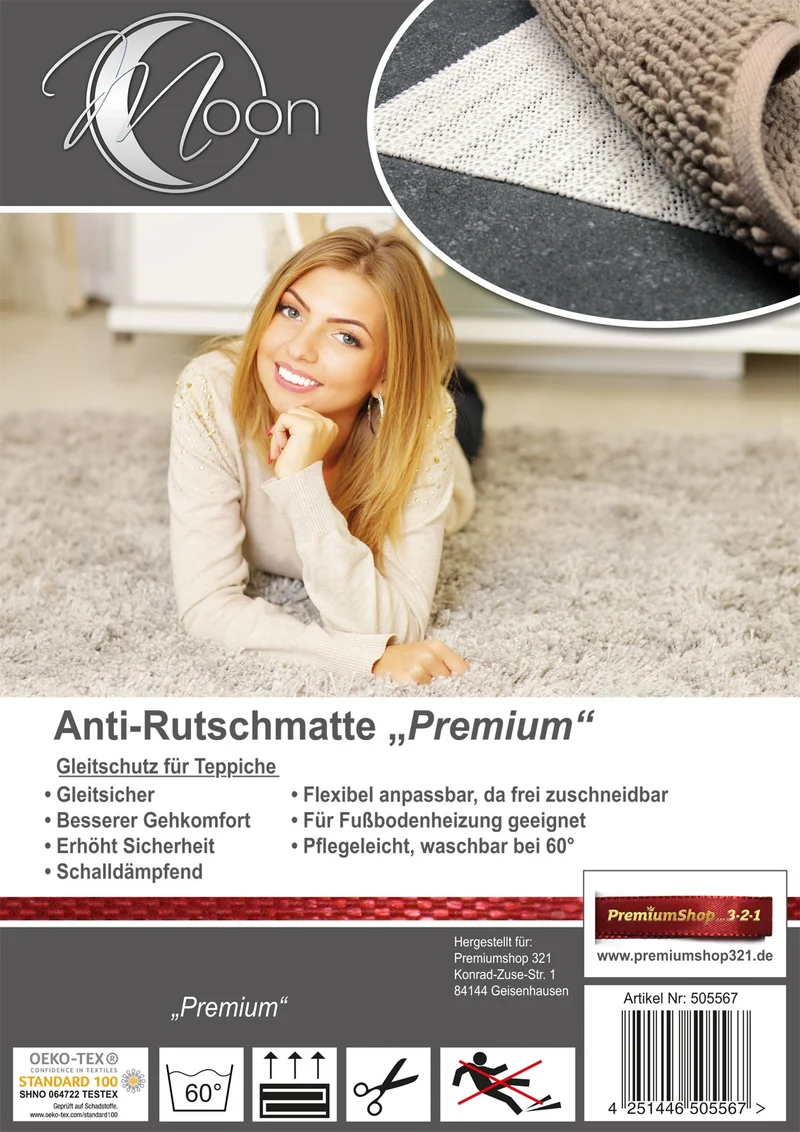 Moon Anti-Rutsch Matte Teppichunterlage "Premium"