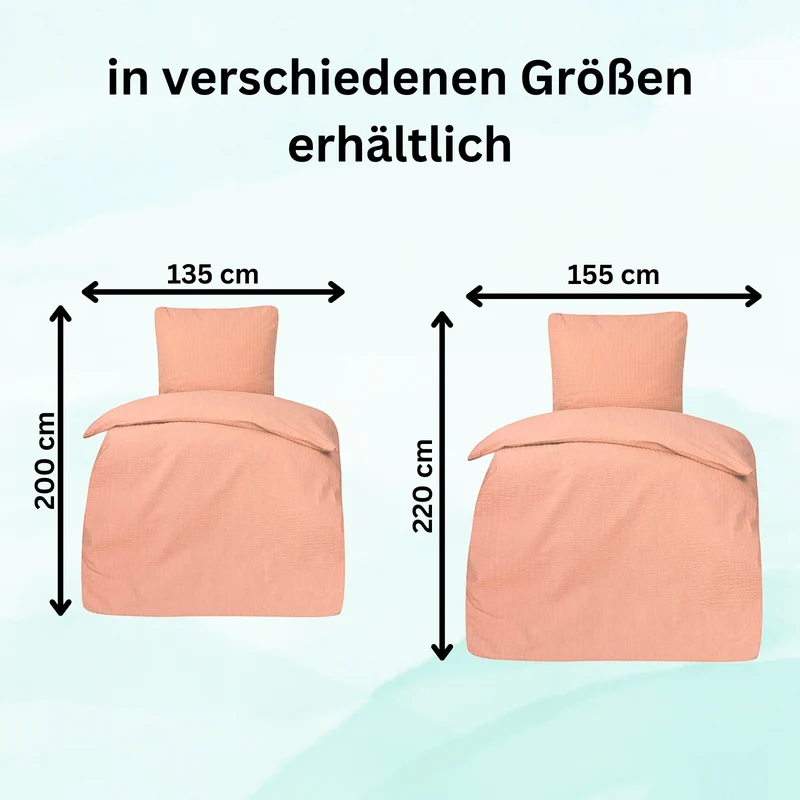 Seersucker Hotel Bettwäsche mit Hotelverschluss