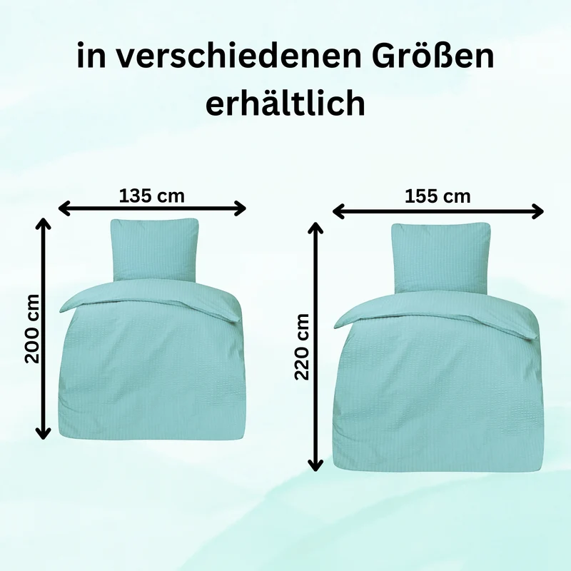 Seersucker Hotel Bettwäsche mit Hotelverschluss