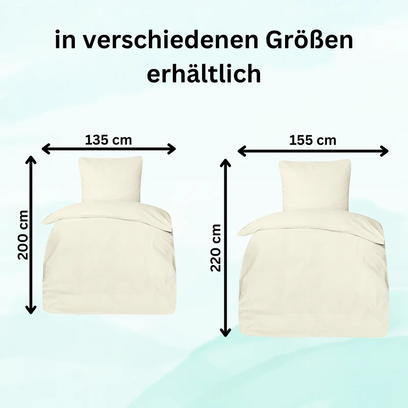 Seersucker Hotel Bettwäsche mit Hotelverschluss
