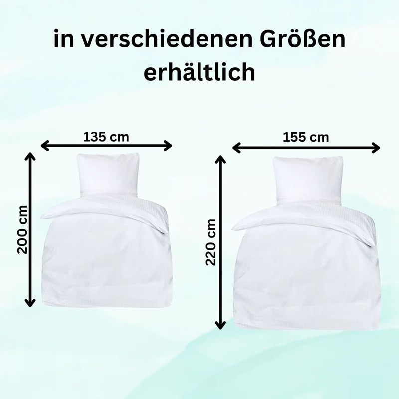 Seersucker Hotel Bettwäsche mit Hotelverschluss