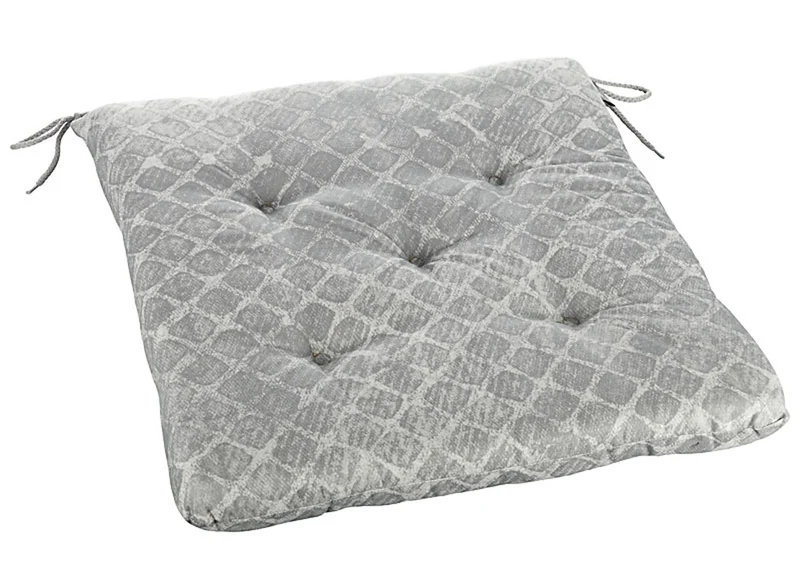 2er Pack Sitzkissen Sitz-Auflage Stuhlkissen Lacy 41x40x4,5 mit Bändern