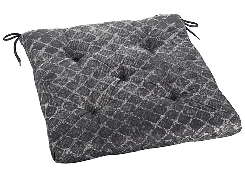 2er Pack Sitzkissen Sitz-Auflage Stuhlkissen Lacy 41x40x4,5 mit Bändern