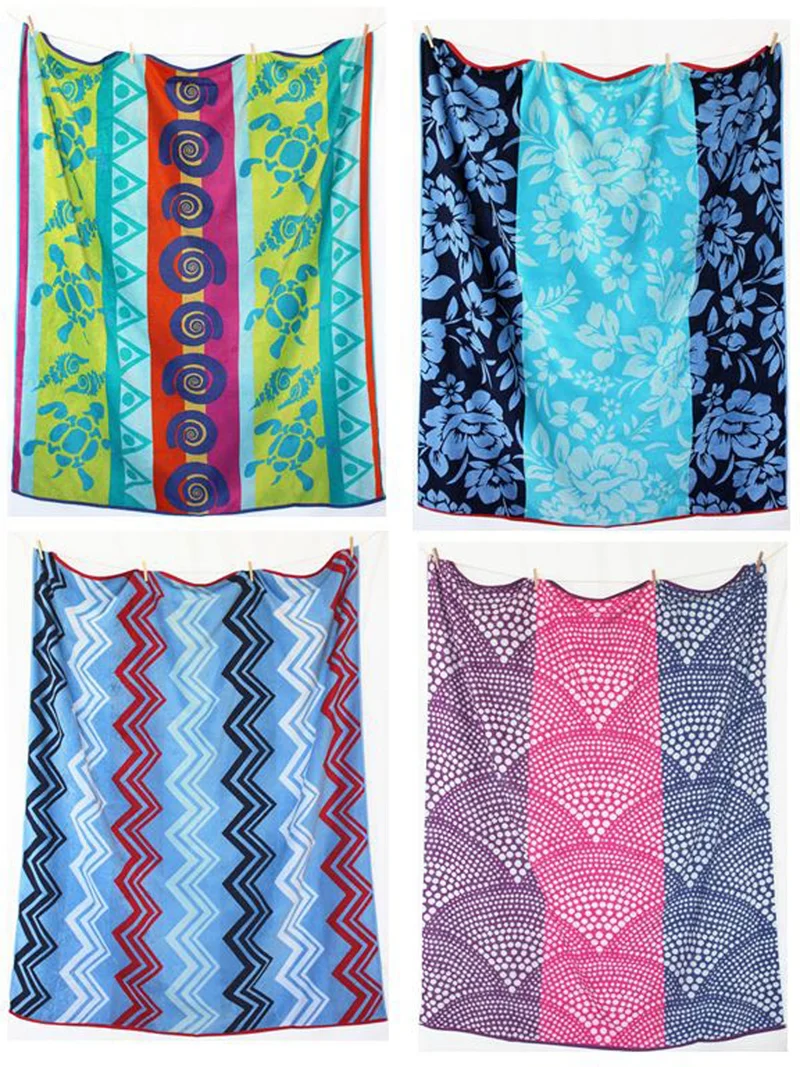 XXL Partner Velours Strandtuch Strandlaken Jacquard 150x180 cm Design