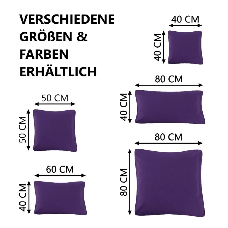 MOON Line-green 2er Pack Kissenbezug Kissenhülle Jersey 160g/m² 100% Baumwolle