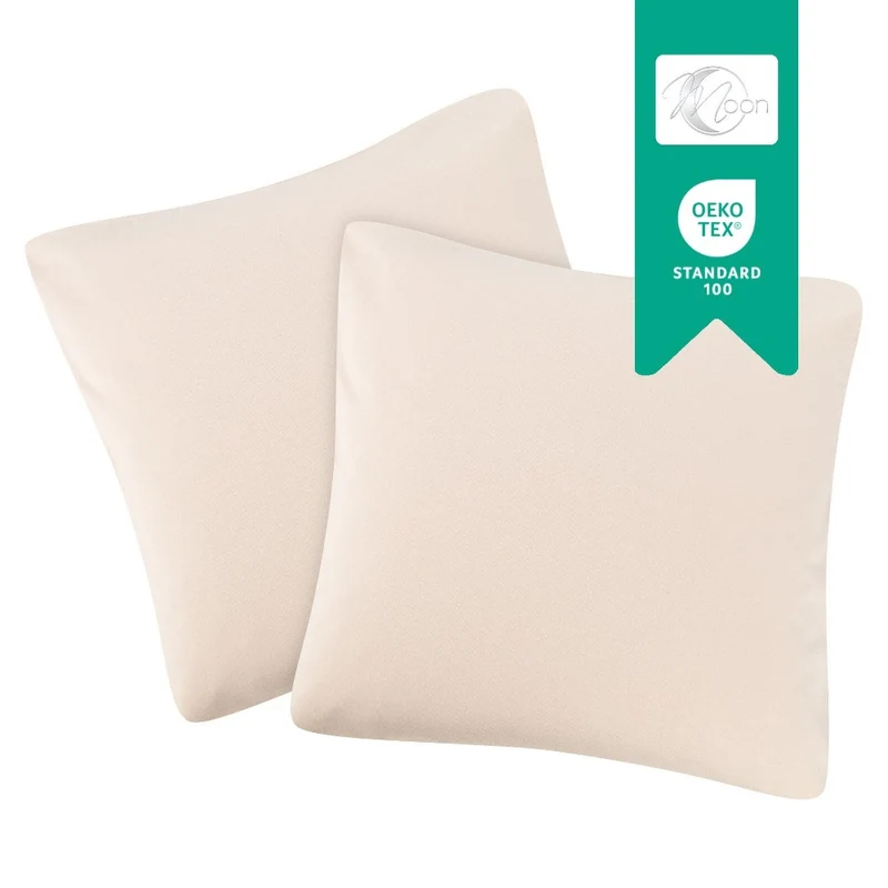MOON Line-green 2er Pack Kissenbezug Kissenhülle Jersey 160g/m² 100% Baumwolle