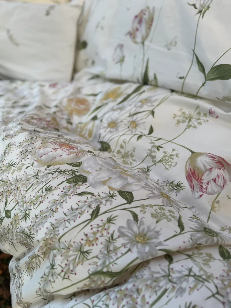Luxus Mako Satin Bettwäsche Erika 135x200 cm – 4-teiliges Set mit Kissenbezügen, Made in Germany