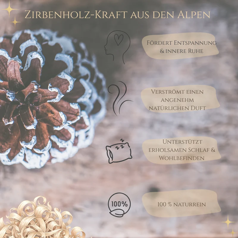 LuxCocoon Mini Zirbenkissen „Alpenruhe“