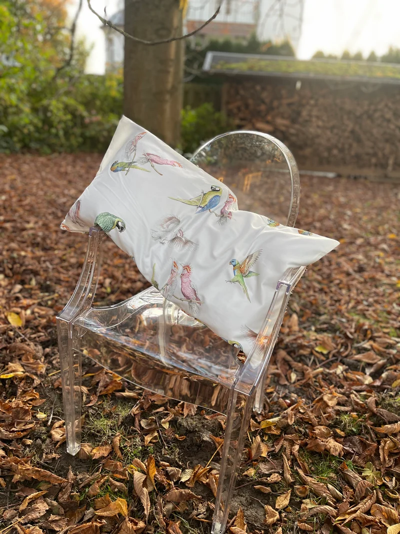 Luxus Bettwäsche Exotische Vögel aus 100 % Mako Satin – Bio-Bettwäsche Made in Germany