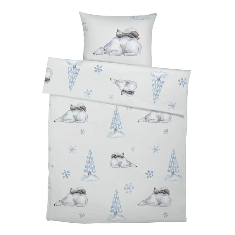 “Eisbär und Pinguin” Premium Kinderbettwäsche